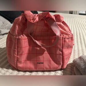 Calpak Pink Checkered lunch bag